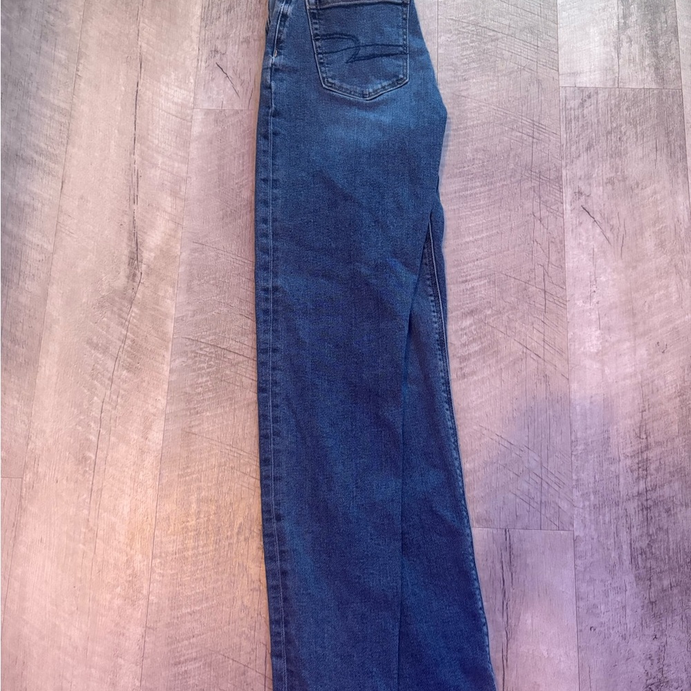 American Eagle Outfitters Dark Blue Straight Leg Jeans